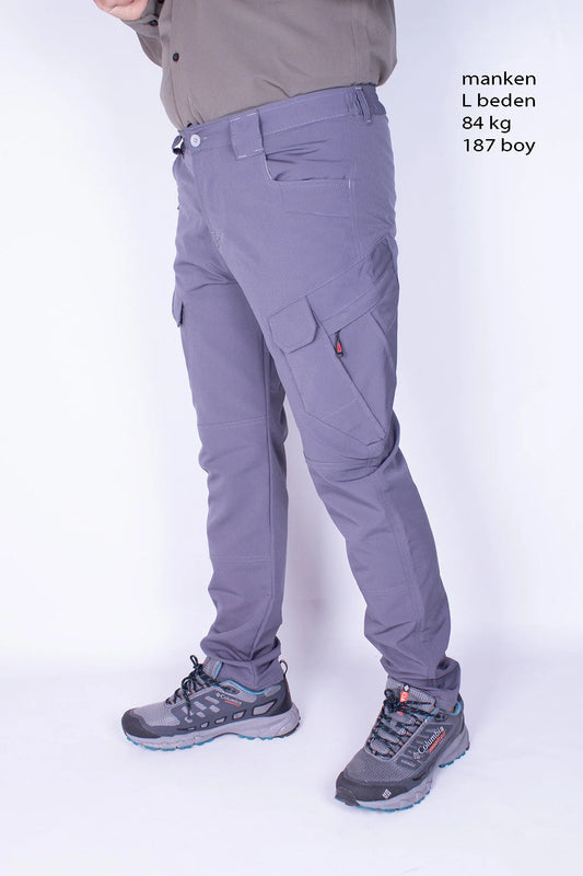 Tactical Taktik Pantolon Outdoor Kargo Cep Likrali (YAZLIK)-gri