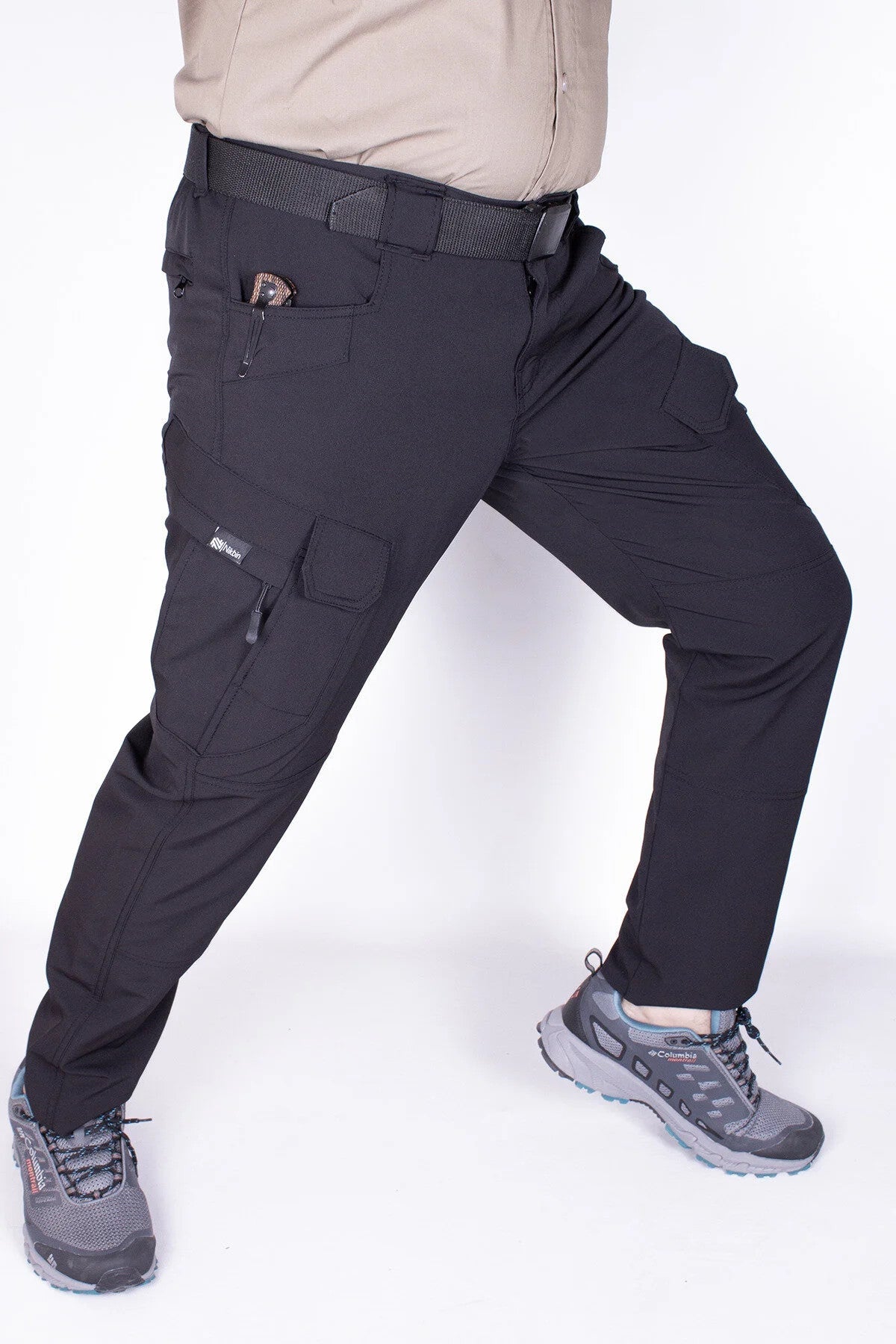 2 ADET TAKTİK OUTDOOR PANTOLON LİKRALI (YAZLIK) siyah-hakiyeşil