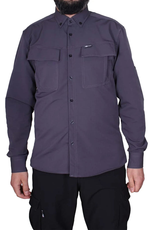 Outdoor Taktik Spor Gömlek Likralı Antrasit Renk