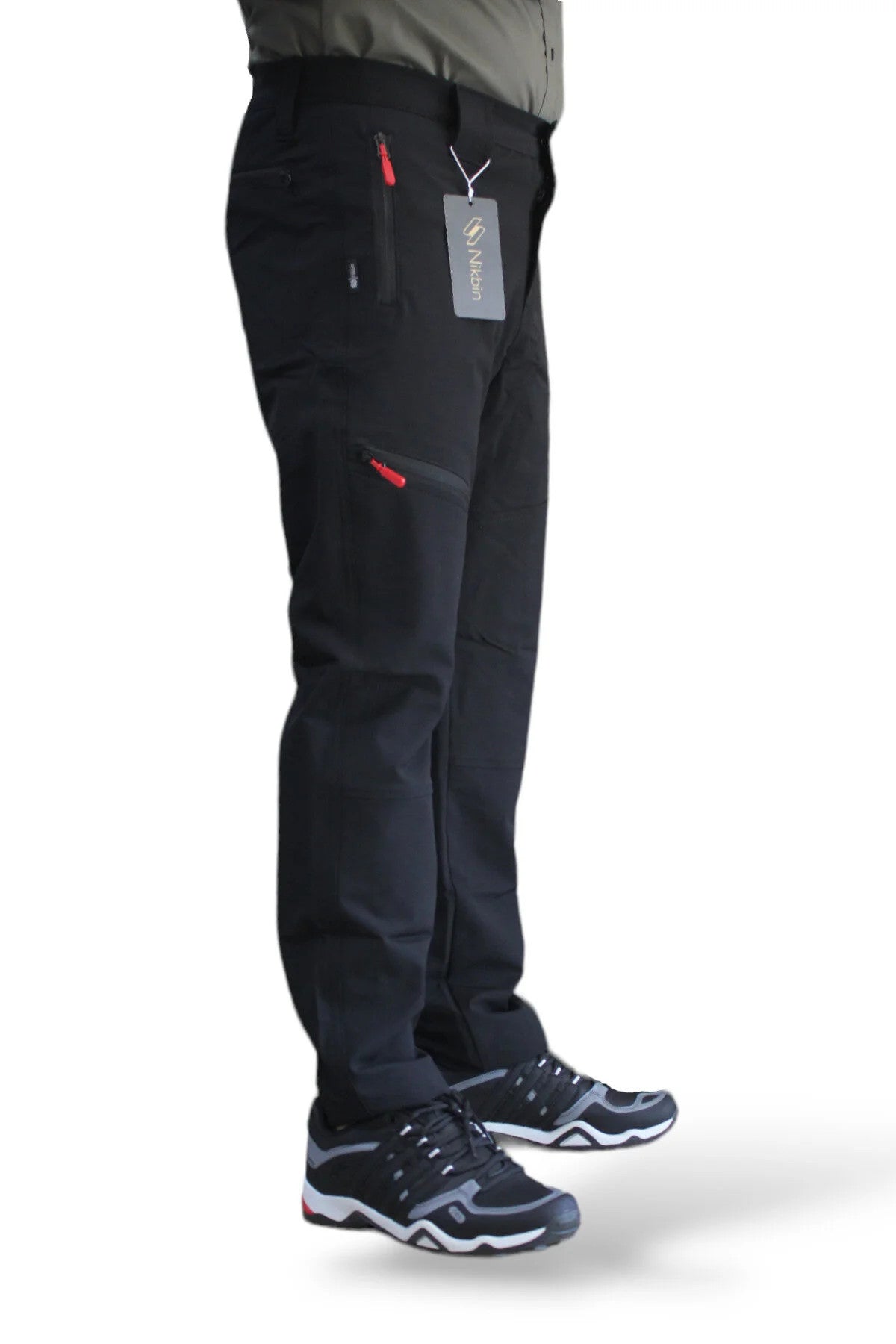Outdoor Pantolon Fermuarlı Cep Lycra Elastan Yazlık -siyah