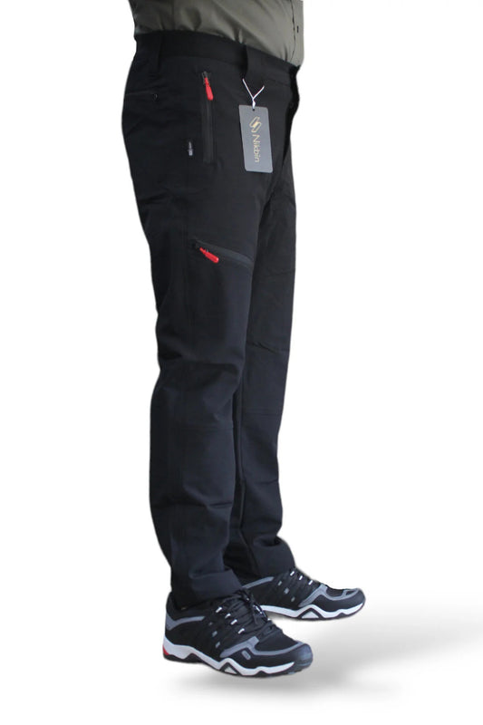 Outdoor Pantolon Fermuarlı Cep Lycra Elastan Yazlık -siyah
