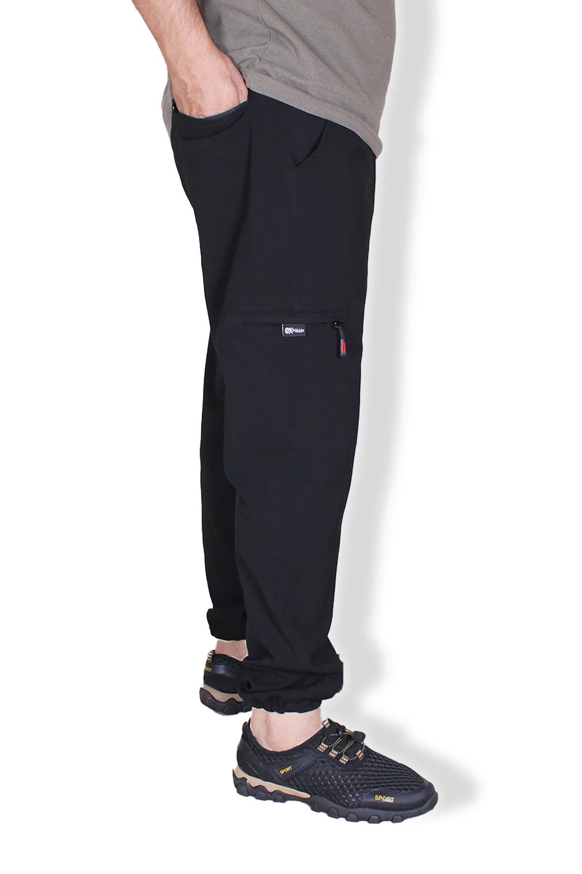 jogger pantolon likralı rahat kalıp kordunlu e-lastik bel