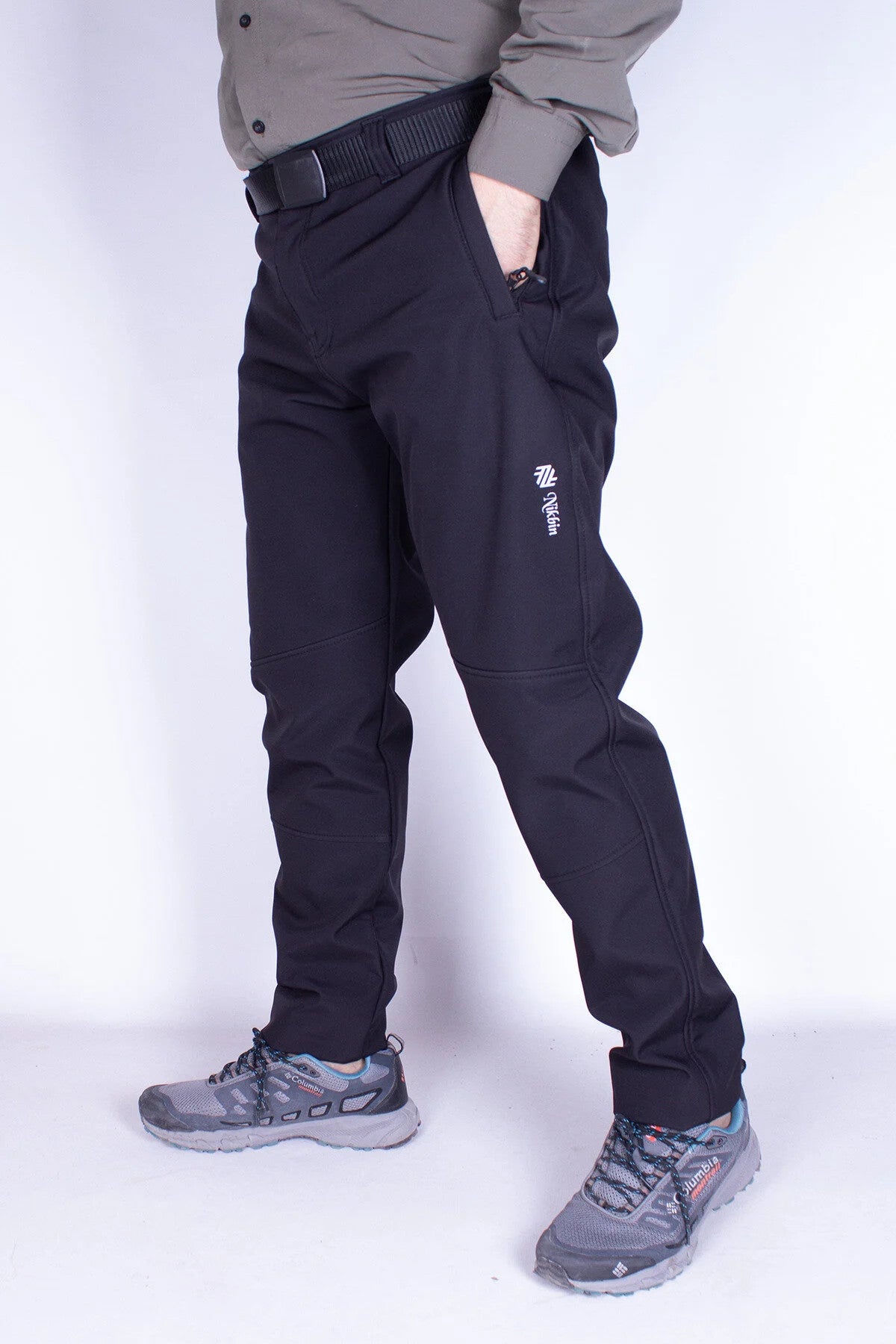 Outdoor Pantolon Softshell Polarlı Su Rüzgar Geçirmez (Kışlık) -siyah