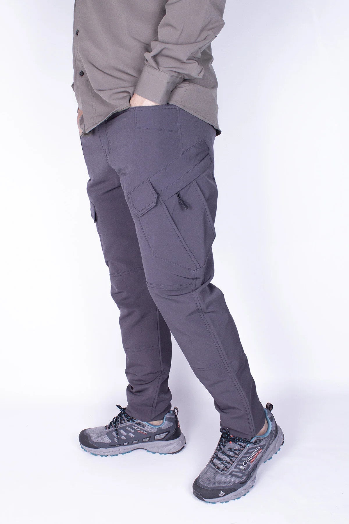 Tactical Taktik Pantolon Outdoor Kargo Cep Likrali (YAZLIK)-füme