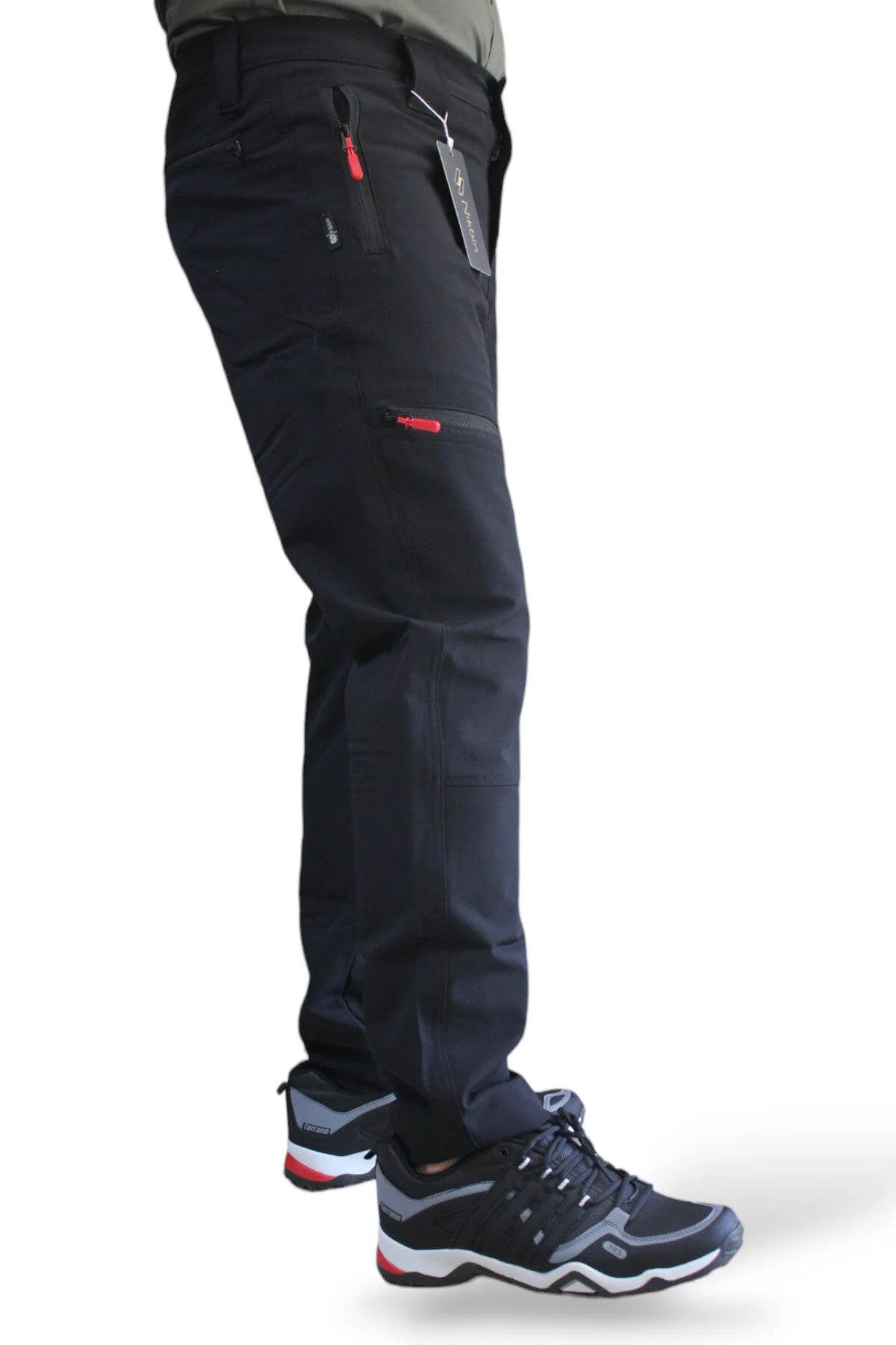 Outdoor Pantolon Fermuarlı Cep Lycra Elastan Yazlık -siyah