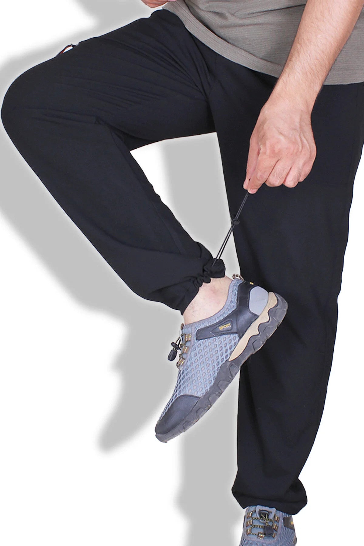 jogger pantolon likralı rahat kalıp kordunlu e-lastik bel