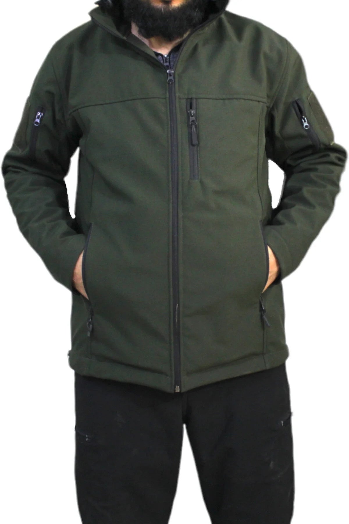 outdoor softsehll mont+ pantolon(takım) polarli su geçirmez hakiyeşil