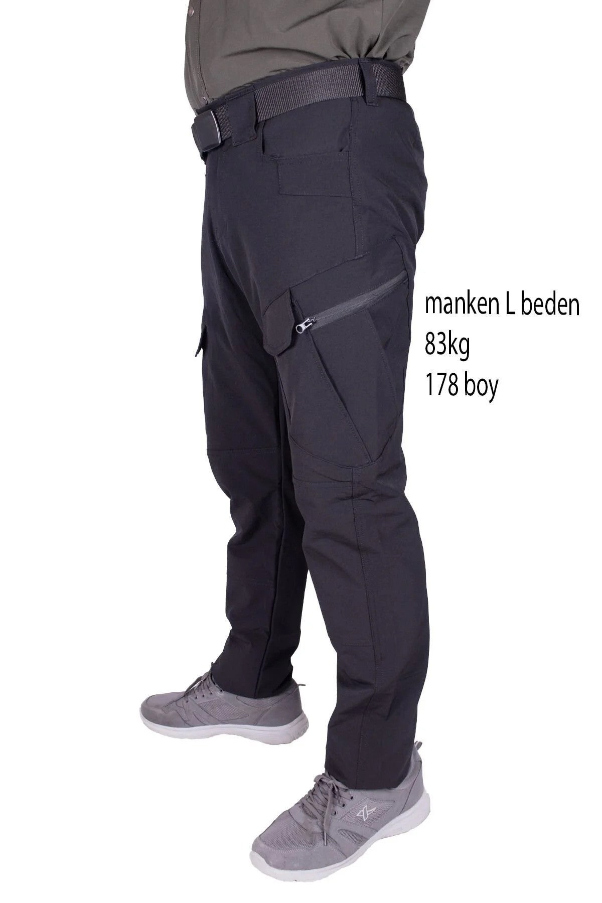 Tactical Taktik Pantolon Outdoor Kargo Cep Likrali (YAZLIK)-siyah