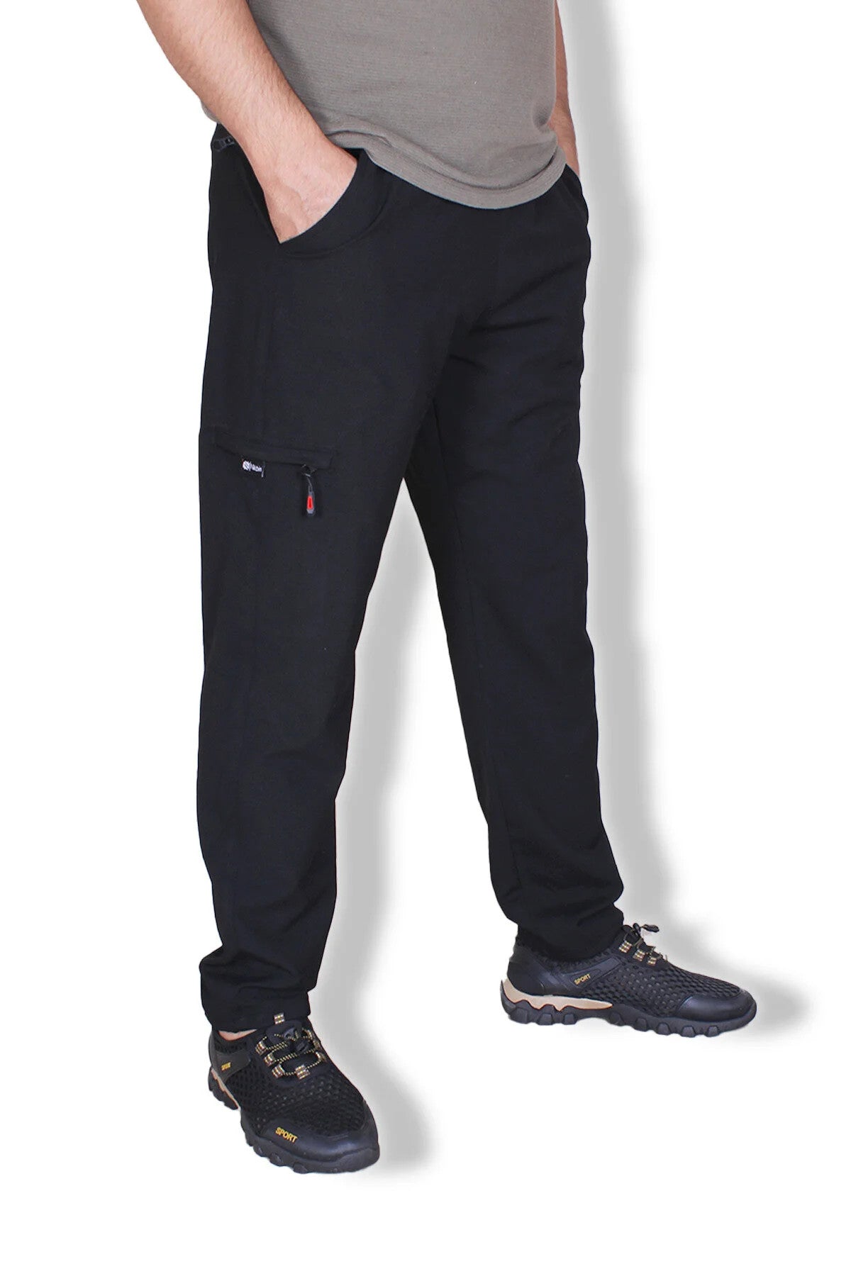 jogger pantolon likralı rahat kalıp kordunlu e-lastik bel