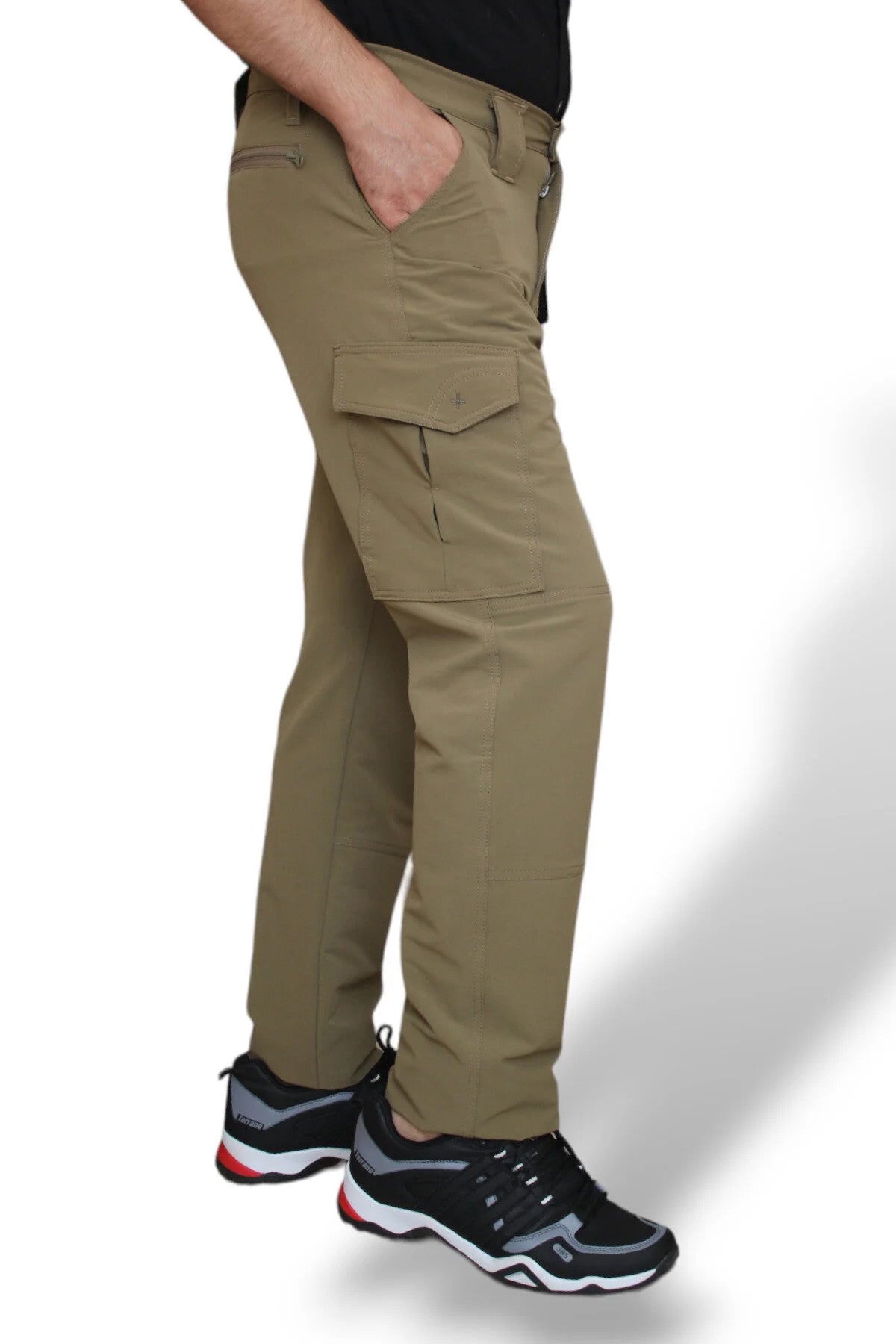 Taktik Outdoor Pantolon Trekking Kumaş Esnek Ve Hafif Malzeme, Su Kaydırır (MEVSİMLİK) -bej