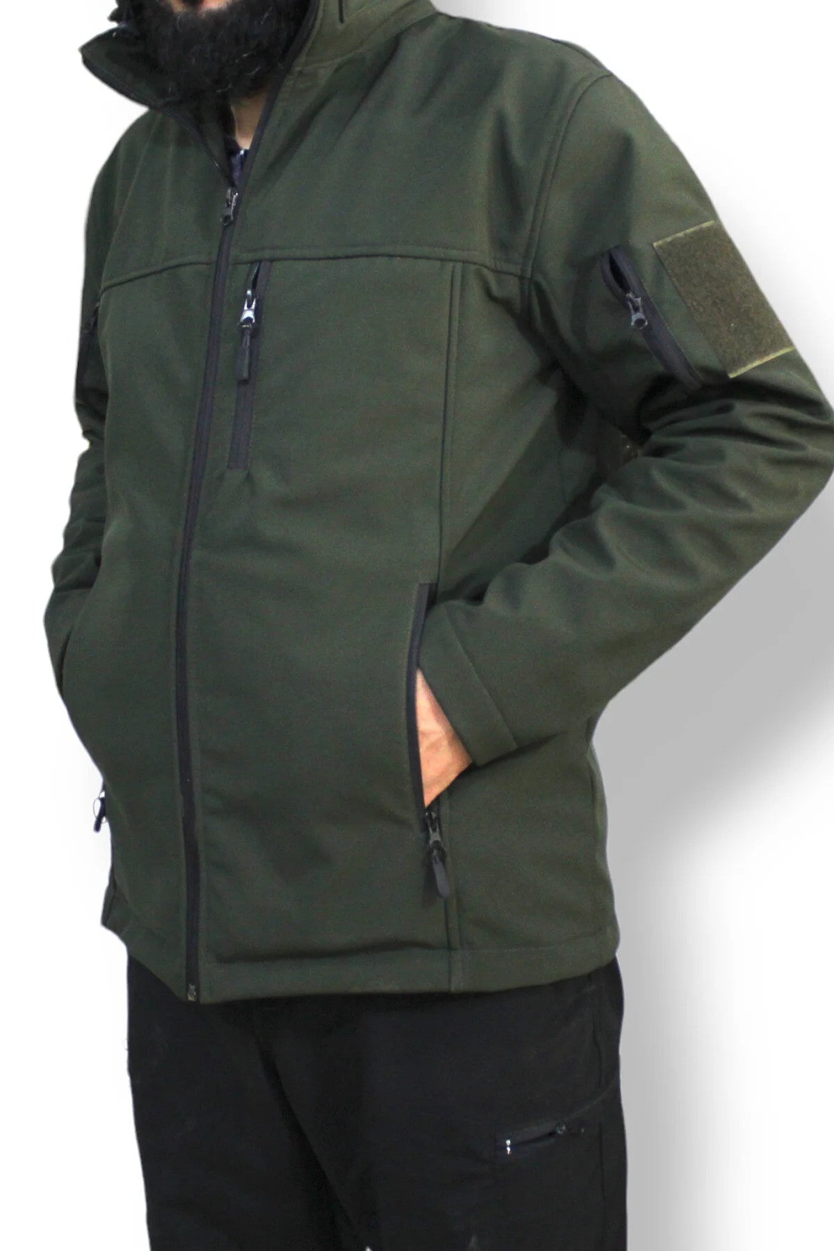 outdoor softsehll mont+ pantolon(takım) polarli su geçirmez hakiyeşil