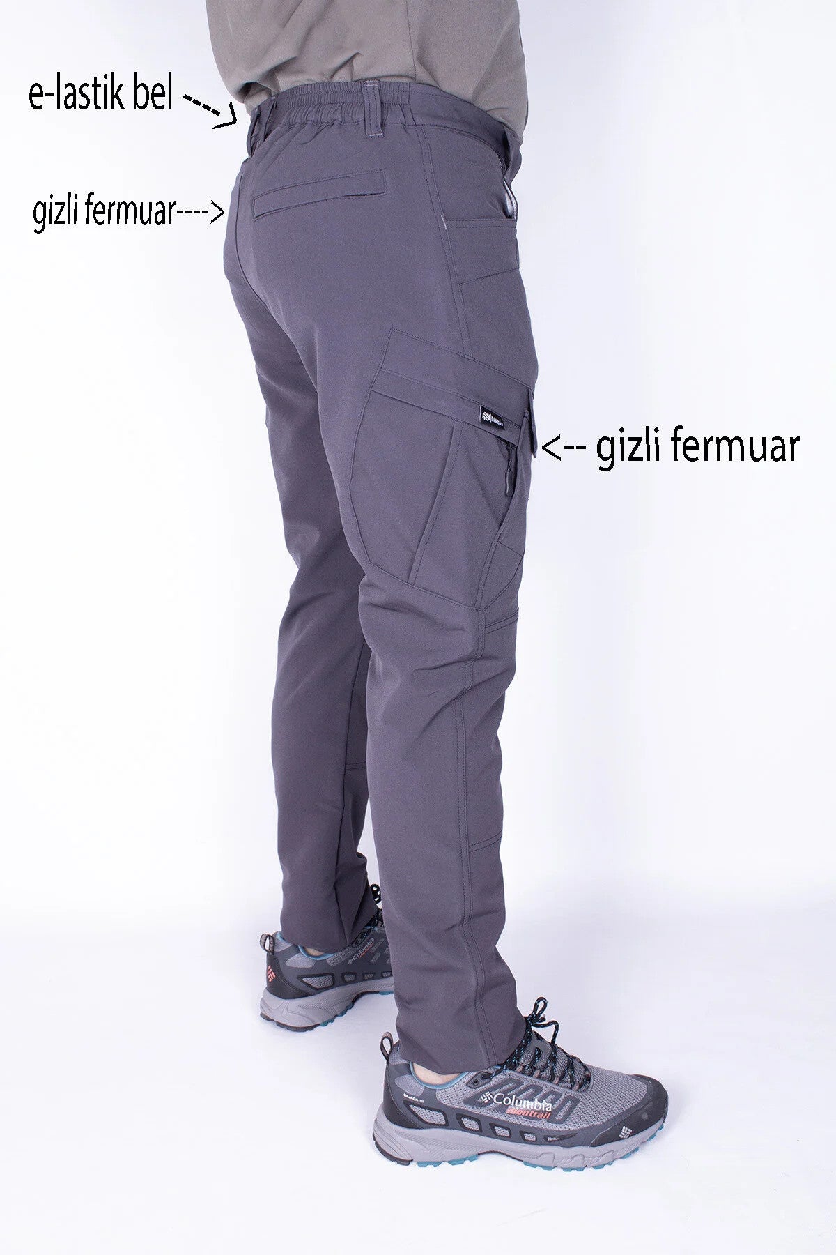 Tactical Taktik Pantolon Outdoor Kargo Cep Likrali (YAZLIK)-füme