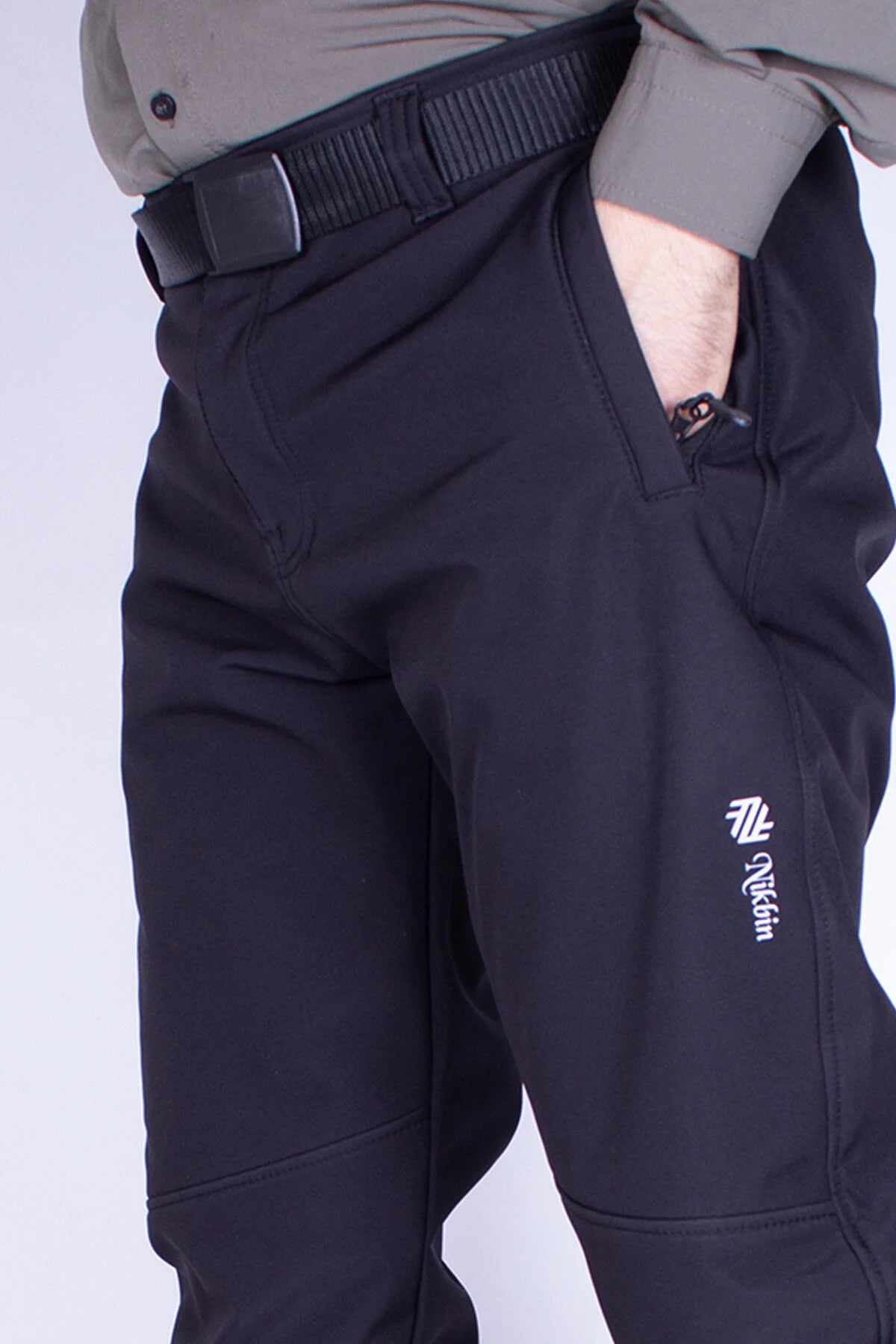 Outdoor Pantolon Softshell Polarlı Su Rüzgar Geçirmez (Kışlık) -siyah