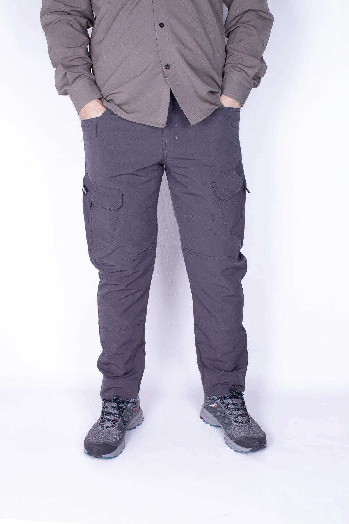 Tactical Taktik Pantolon Outdoor Kargo Cep Likrali (YAZLIK)-füme